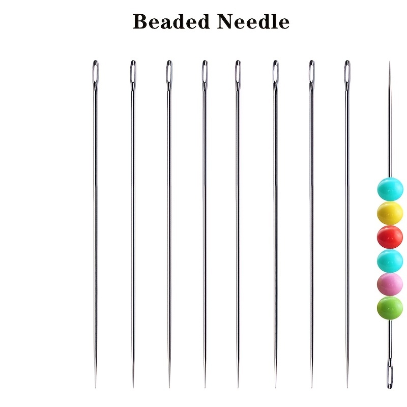 Bead Needles Central Opening Curved Bead Needles Set With - Temu
