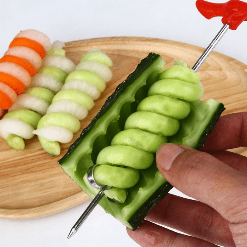 4Pcs/set Zucchini And Eggplant Corer Vegetable Spiral Cutter