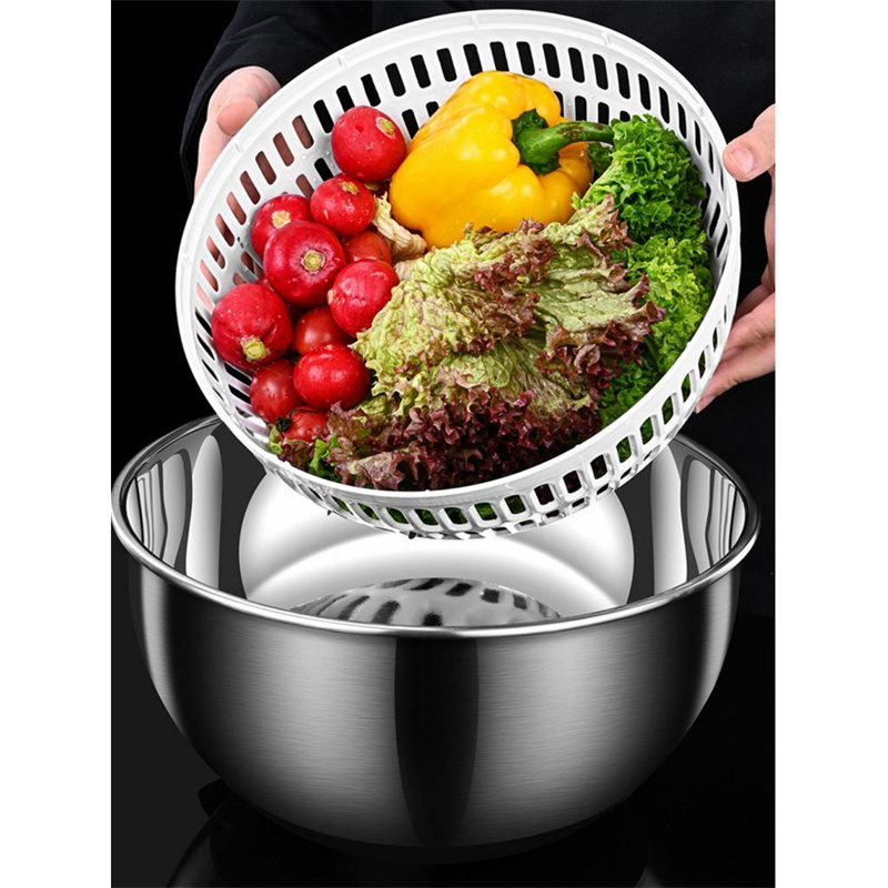 1pc Salad Cutting Bowl With Drainage Perfect For Fruits And Vegetables  Kitchen Essential For Easy Salad Making And Drainage Back To School Supply, Quick & Secure Online Checkout