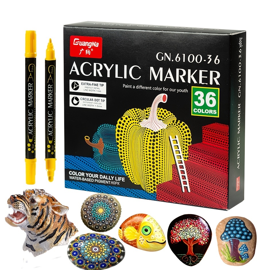 Acrylic Markers - Set of 40, Paint Pens for Wood, Paper, Metal