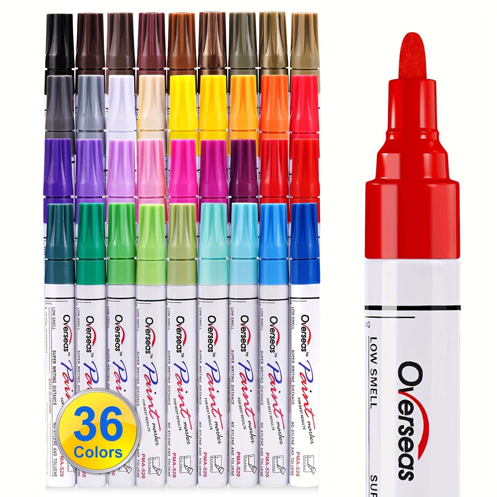 ARTISTRO 15 Oil Based Paint markers for Wood, Rock, Fabric, Glass -  Permanent, Quick Dry, Waterproof - Oil paint pens for Ceramic, Mugs, Metal