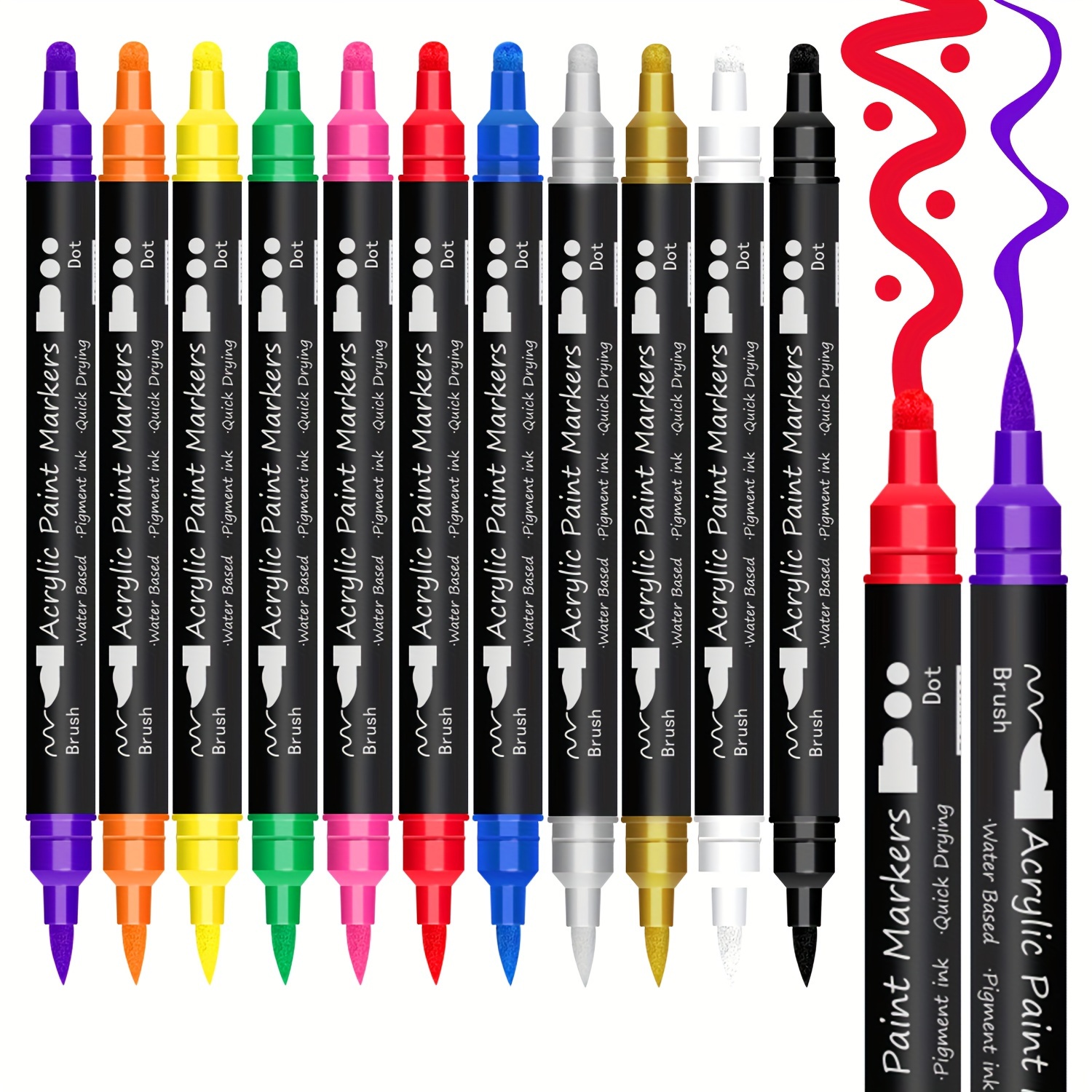 Giorgione Acrylic Marker Pens, Waterproof And Quick-drying Ink