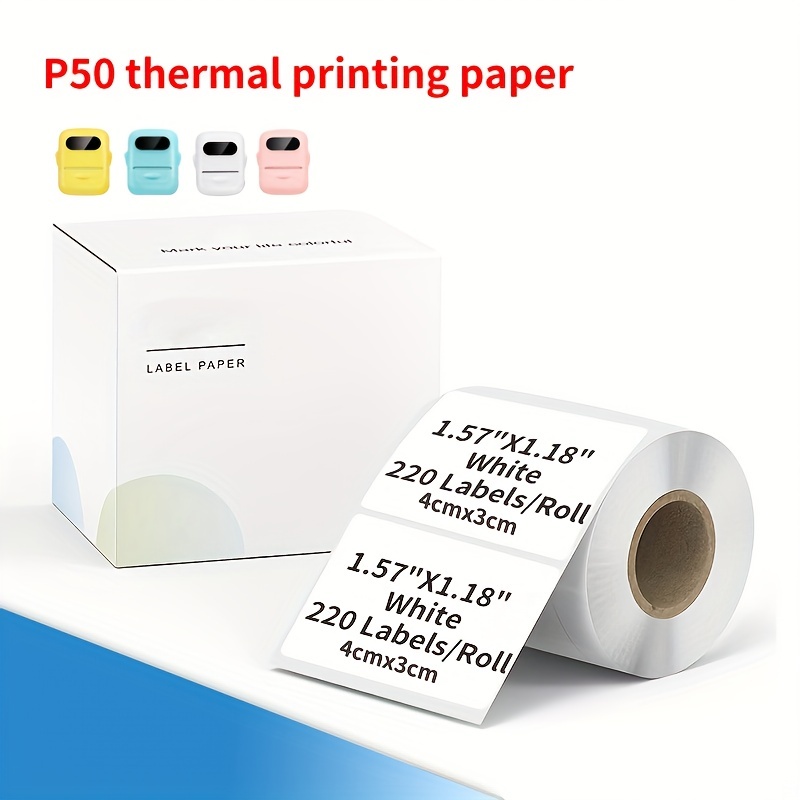 3 Rouleaux De Papier D'imprimante Mini Étiquette De 57*25mm, Papier D'impression  D'image, Papier D'étiquette Non Décolorant Pendant 10 Ans, Autocollant  Transparent Auto-adhésif - Temu Belgium
