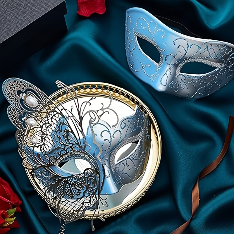 Masque de mascarade Masques vénitiens, Masque de mascarade en métal pour femmes  Masques de fête Dames Bal masqué