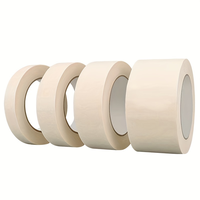 2Rolls/4Rolls Masking Tape Bulk Drafting Painters Tapes White Beige,  General Purpose Masking Tapes For Painting, Labeling, Packing, Craft, Art,  Office