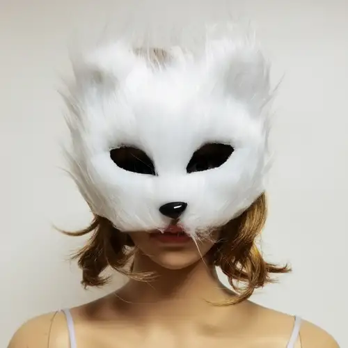 Adult Cosplay Cat Mask, Halloween Animal Mask Scary, Full Head