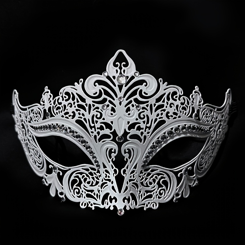 Christmas Masquerade Mask Golden Mental Half Face Decorative Props For  Carnival Party Cosplay Costume