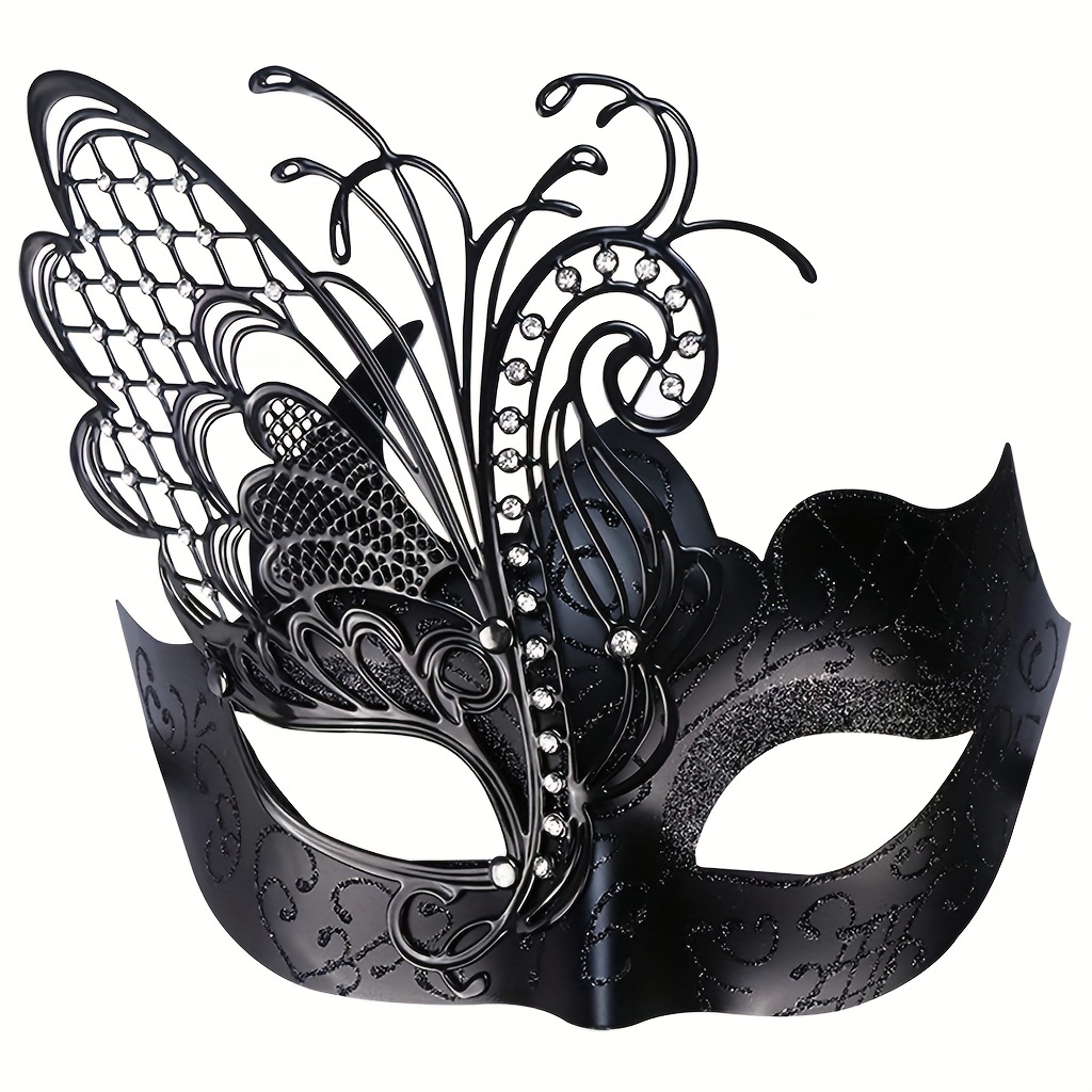 Halloween Mask Masquerade Lily Flower Mask Half Face Ladies - Temu