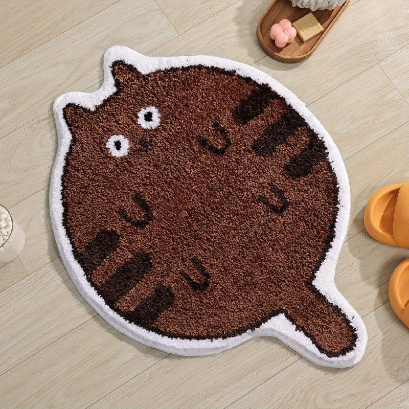 Cute Black Cat Rug by ValentinaDesign