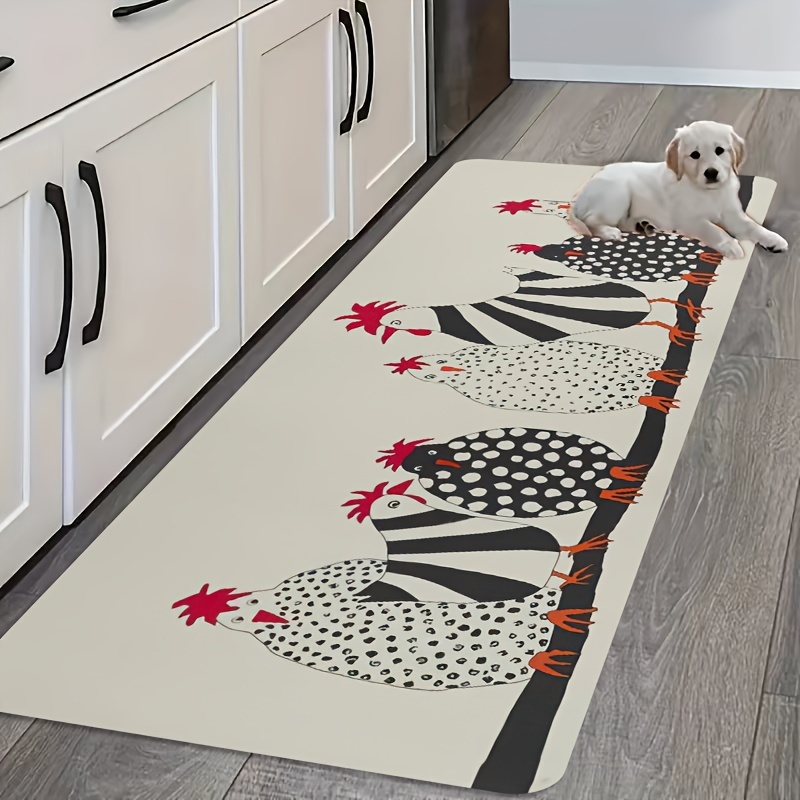 Chicken Print Kitchen Mat For Floor Anti slip Hallway - Temu