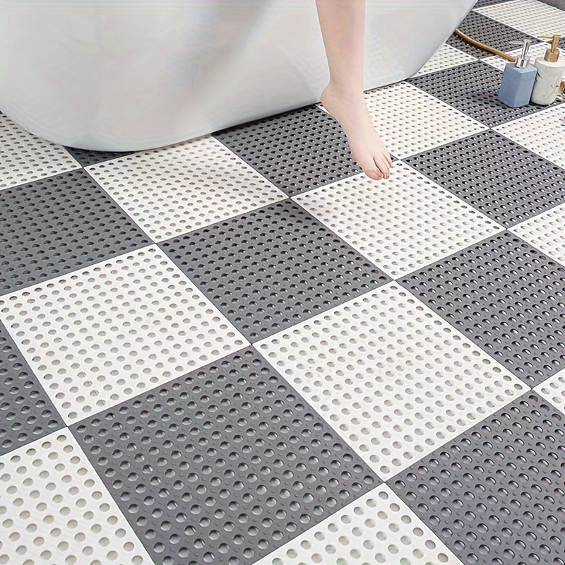 1pc Absorbent Silica Gel Mud Floor Mat With Line Pattern For