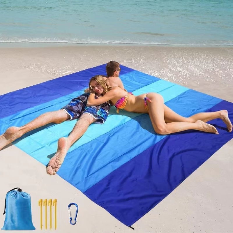 Manta de picnic, alfombrilla impermeable, 3 capas, mantas de viaje para la  playa, práctica alfombrilla para acampar, 78,8 x 78,8