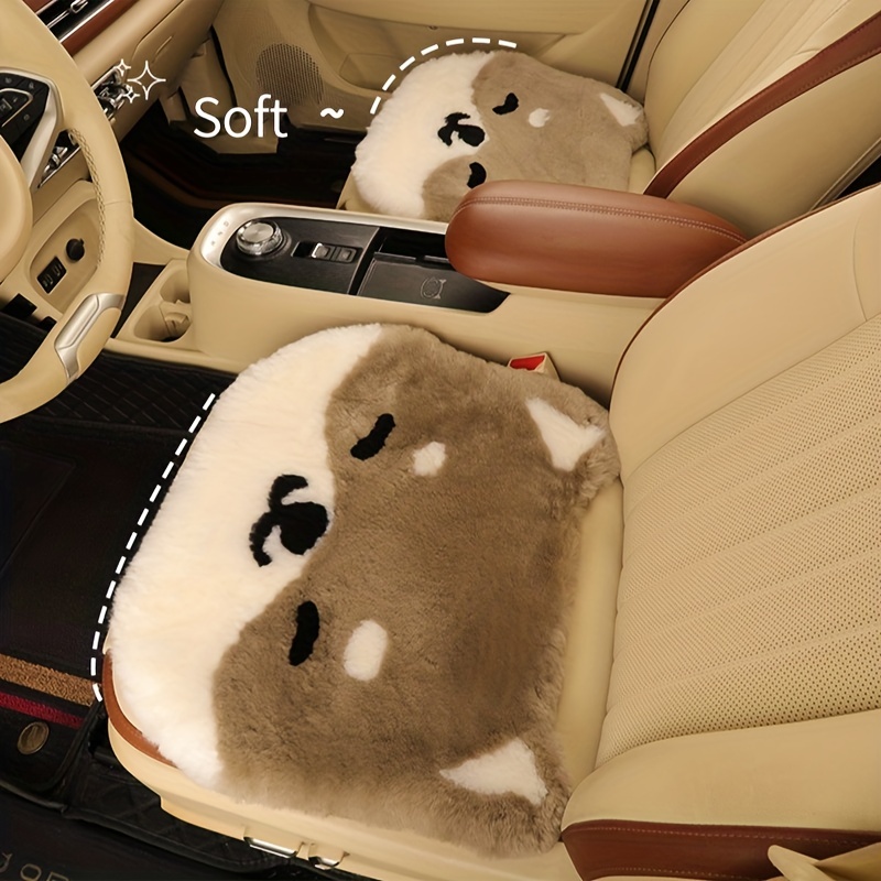 Car Plush Seat Cushion Winter Warm Imitation Rabbit Hair Seat Cushion Car  Seat Cover Thick Seat Cushion Small Square Cushion Car Seat Cushion - Temu