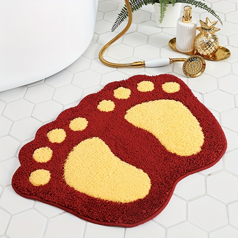 Non-Slip Cute Big Feet Carpet Bath Mat Absorbent Bathroom Rug Floor Mats  Doormat