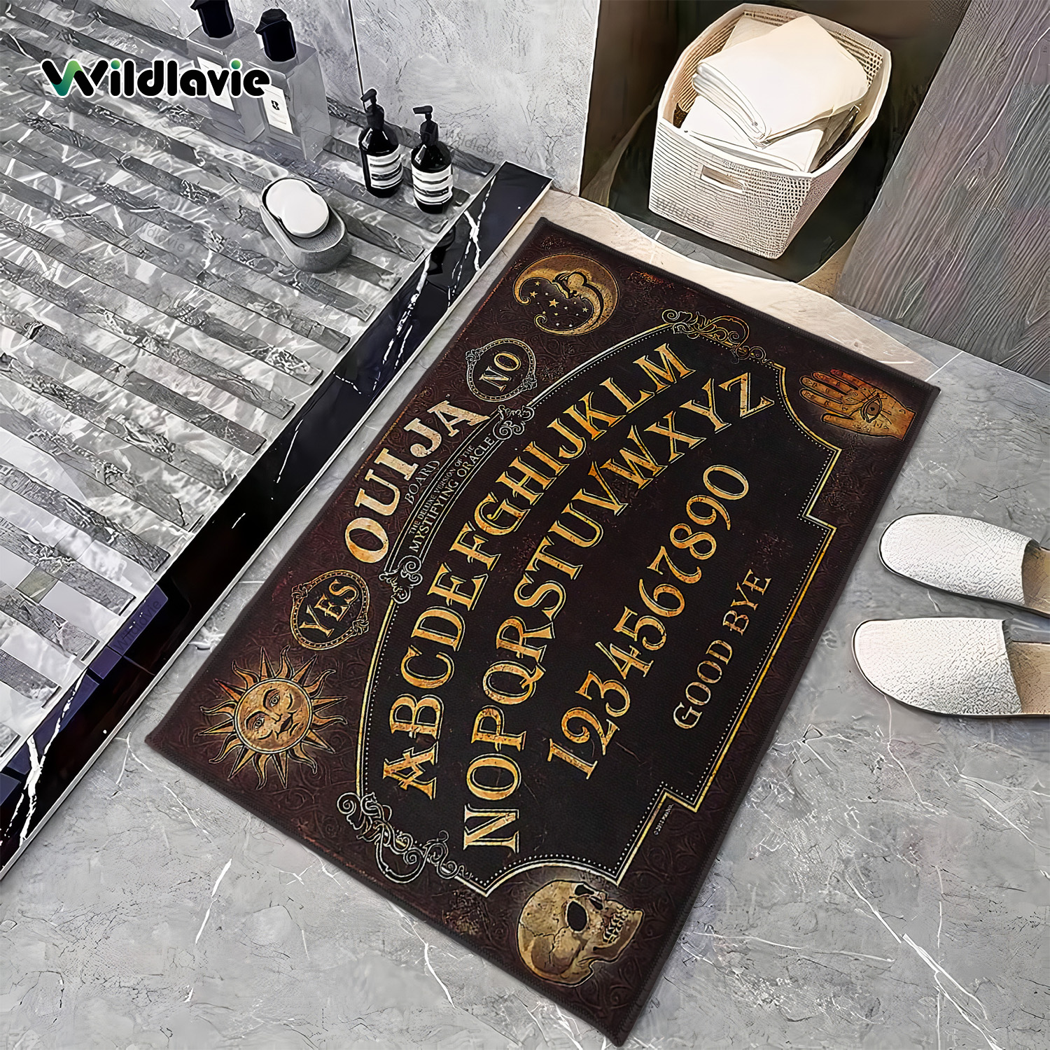 Ouija Board Rug Scary Bat Halloween Spooky Door Mat Halloween Holiday Party Bath  Mat For Home Kitchen Carpet For Indoor & Outdoor Rv Use - Temu