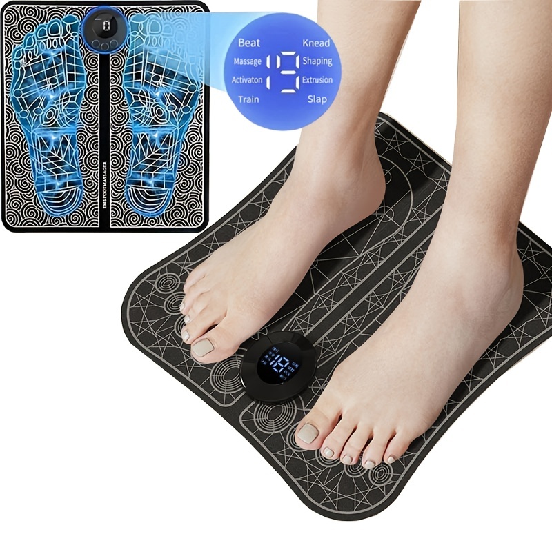 1pc EMS Pulse Foot Massage Pad, Foot Bioelectric Acupoint Massager Mat, USB  Rechargeable Portable Durable Foot Massager For Circulation Office Home Us