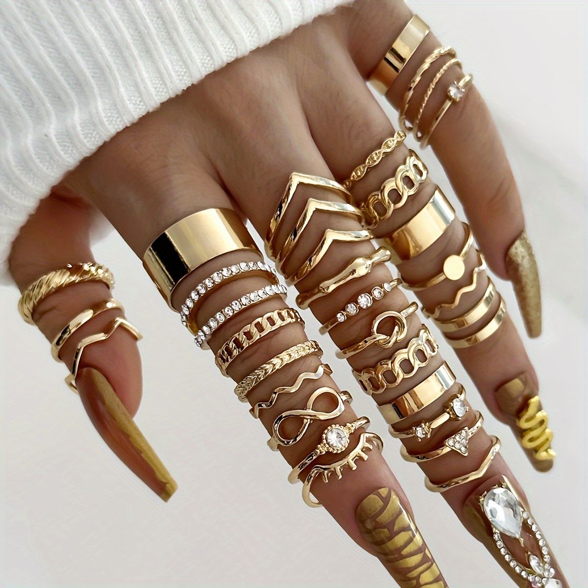 Cheap Retro Punk Hair Selecting Tools Cool Rock Gothic Talon Nail Finger  Claw Spike Rings For Braiding Hair Party Cosplay Gift - Styling Accessories  - AliExpress