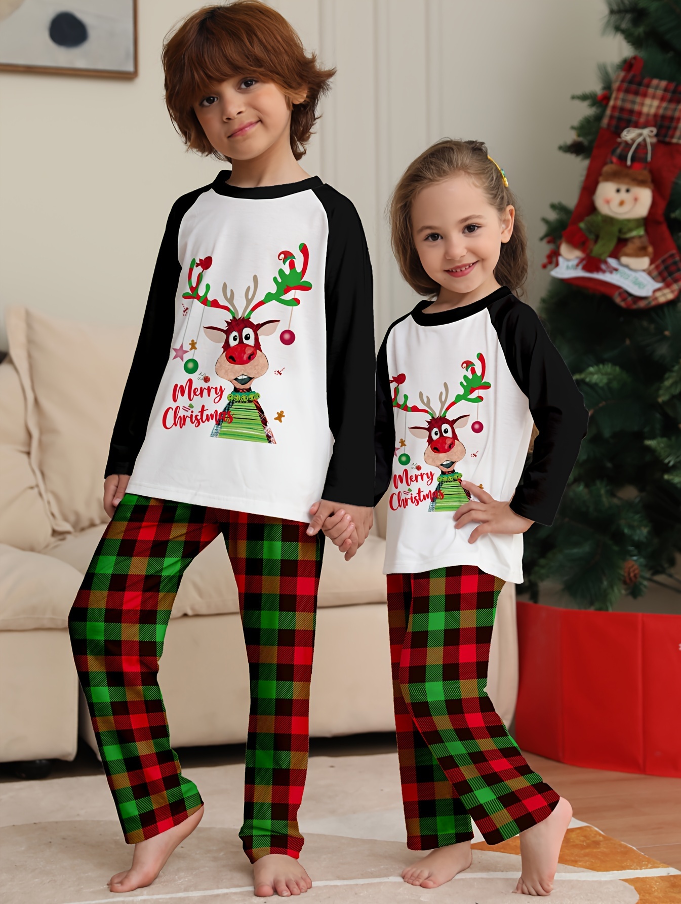 Christmas Pajamas For Women Pjs Matching Set Loungewear Outfits Two Piece  Snow Printed Hoodie Pajamas