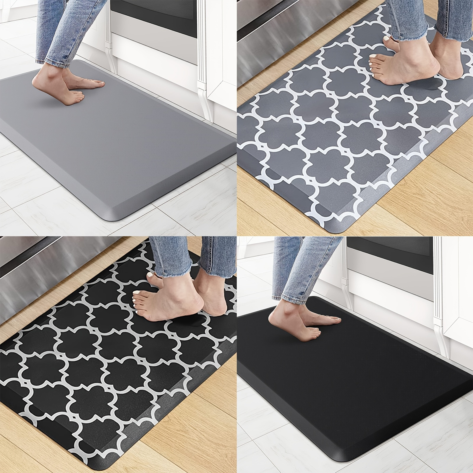 Cotton Woven Kitchen Mat Cushioned Anti-Fatigue Kitchen Rug, Waterproof  Non-Slip Kitchen Mats and Rugs Heavy Duty Comfort Foam Rug for Kitchen,  Floor Home, Office, Sink, Laundry 