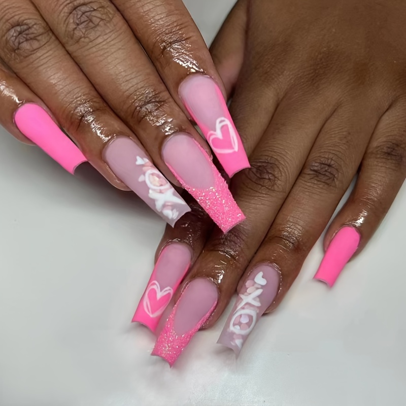 Pink Universe Coffin Medium Press on Nails | Melodysusie