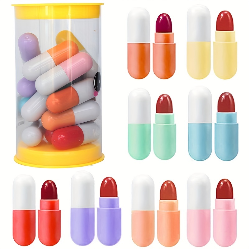 KISSIO Lipstick,Mini Lipstick Set,16PCS Matte Lipstick 16 Colors,Velvety  Waterproof Long Lasting Capsule lipstick,Matte Lipstick Set,Travel