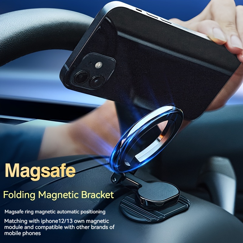 Magsafe - Cargador de coche inalámbrico magnético para iPhone  12/13/14/15Pro, Pro Max, Plus, Mini, ventilación y salpicadero, imanes  fuertes, soporte