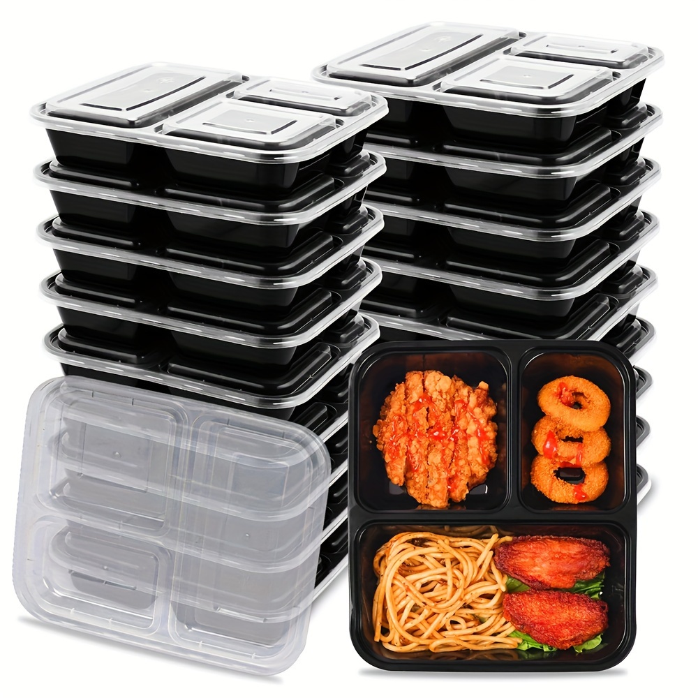 32 Oz. 2 Compartment Meal Prep Containers Durable BPA Free Plastic Food  Storage Container Microwave & Dishwasher Safe - AliExpress