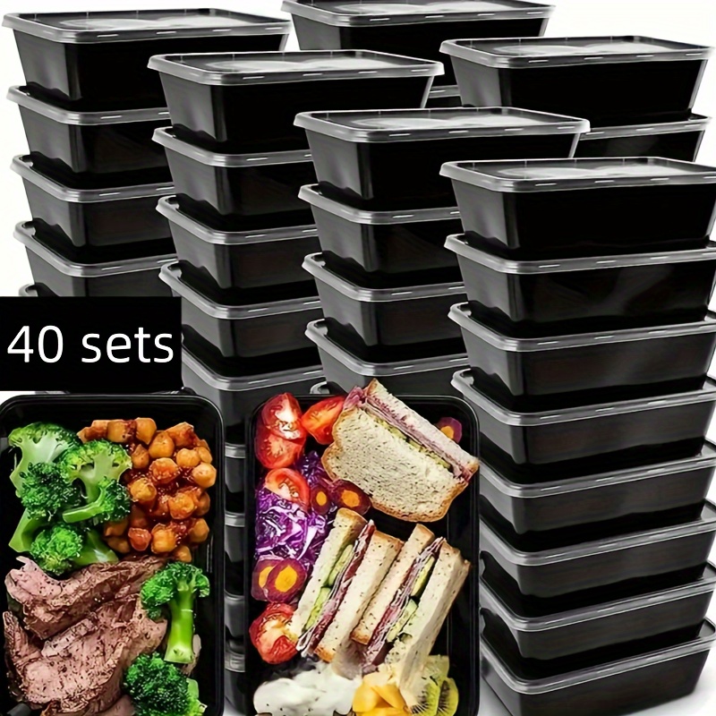 30 oz Double Compartment Plastic Disposable Food Containers (50 Pack) – JPI  Display