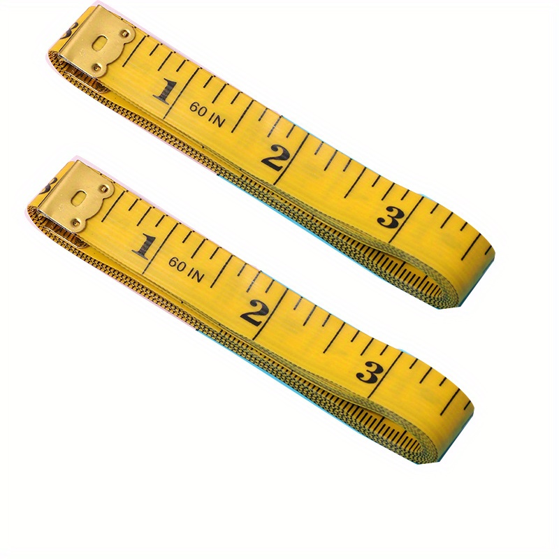 4pcs 3M Soft Sewing Ruler for Body Measuring Dressmaking Dual Side Scaled  Tailor Measure Tape 300cm/120 inch Yellow 