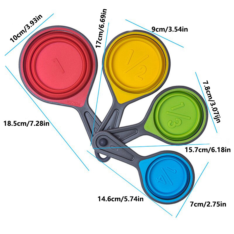 High Heat Silicone Measuring Cup Set