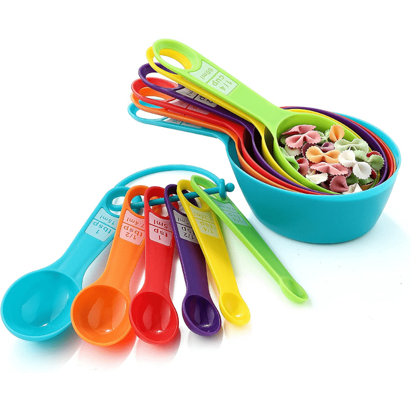 Collapsible Measuring Cups and Measuring Spoons - Portable Food Grade Silicone  Measurement Cup Set for Liquid & Dry Foods - Baking & Cooking - Kitchen  Utensils Tablespoon Measure Supplies (3 S 