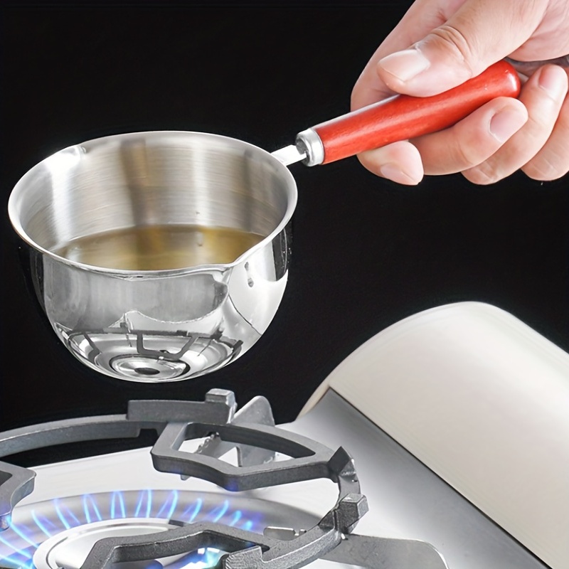 150ml Mini Stainless Steel Sauce Pan with Dual Pour Spout for Stove Top