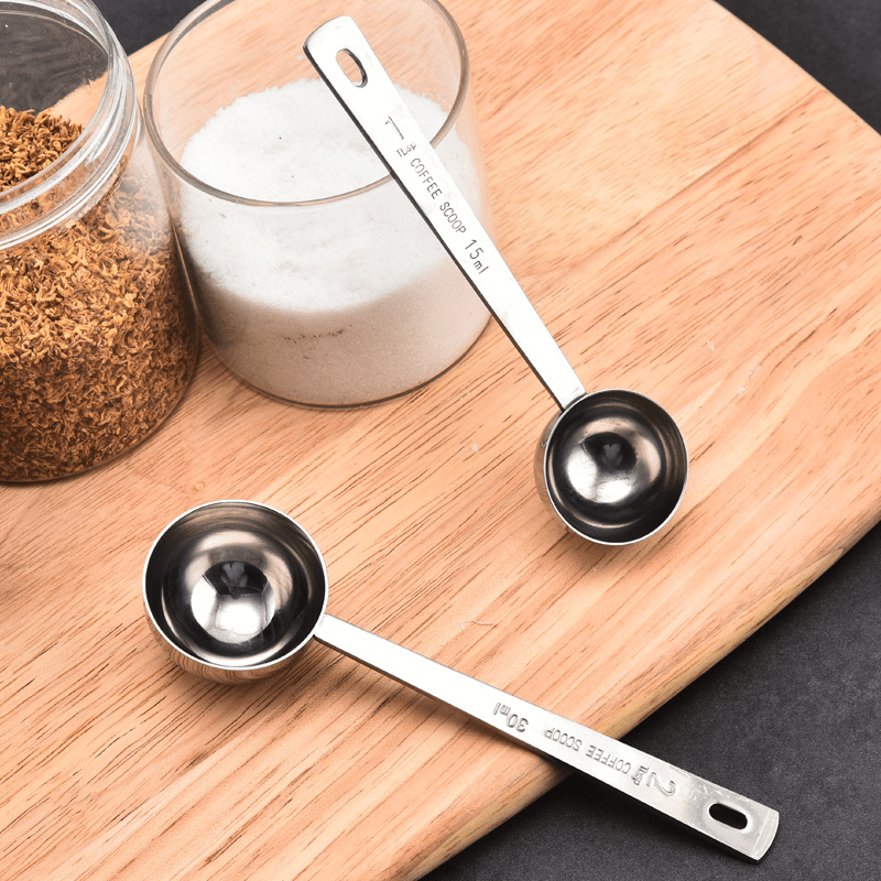 3pcs Stainless Steel Measuring Cup, Metal Measuring Pan Scoop Coffee  Measurer Dog Food Scoop Sauce Cups with Handle for Soup(Silver)
