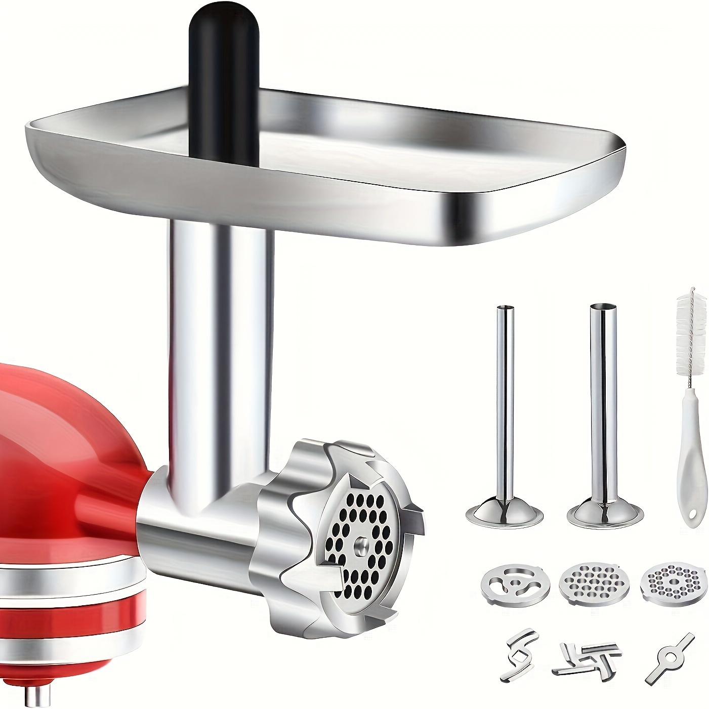 Accesorio para molinillo de alimentos de acero inoxidable para batidoras de  pie KitchenAid que incluye relleno de salchichas, accesorio perfecto para