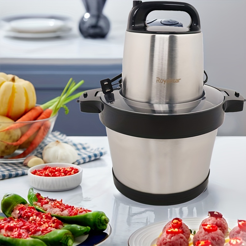 6L Stainless Steel Meat Grinder Chopper Automatic Electric Mincing Machine  High-Quality Household or Commercial Food Processor