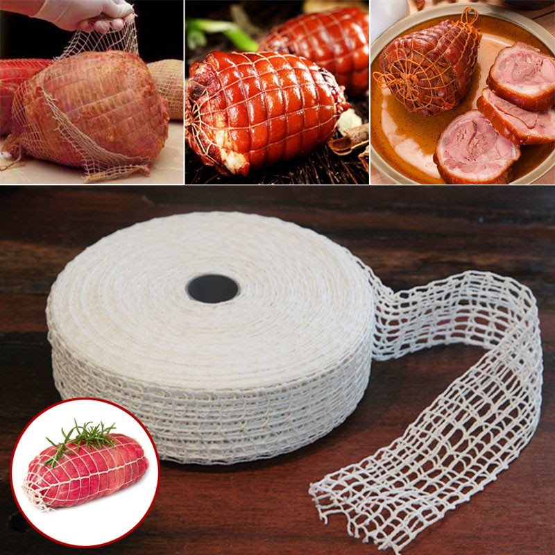 Meat Netting Roll Elastic Ham Sock Netting Pork Butcher Twine Net Braided  Cotton Thread Household Kitchen Net Bag Packing Tools - AliExpress