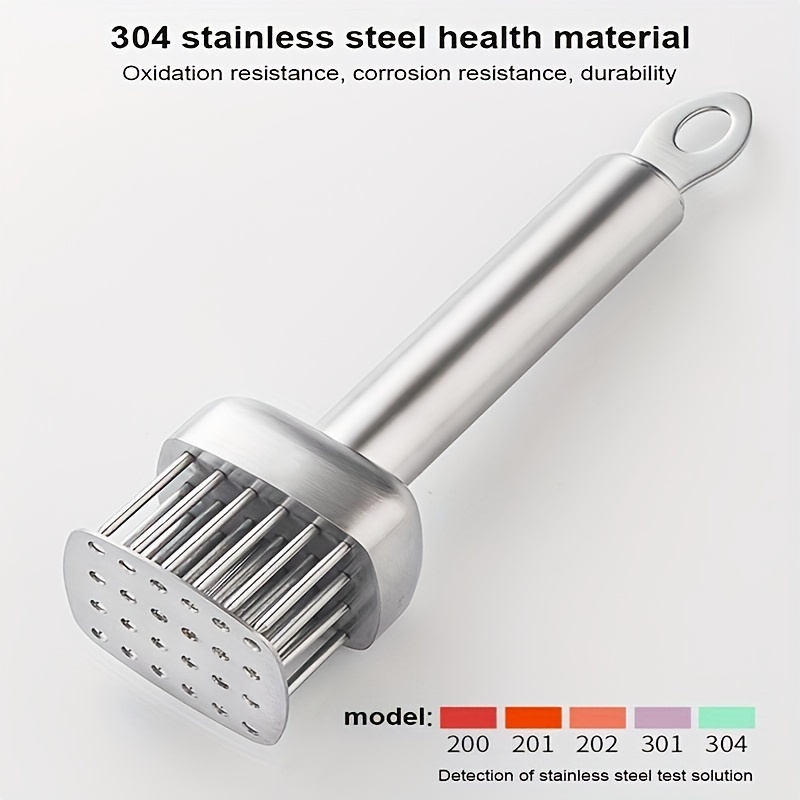 1pc Stainless Steel Meat Tenderizer Needle, Minimalist Spiked Decor  Household Meat Hammer For Kitchen