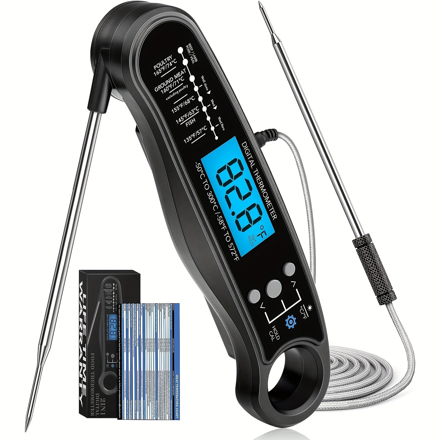 Goxawee Food Thermometer Digital Instant Read Meat - Temu