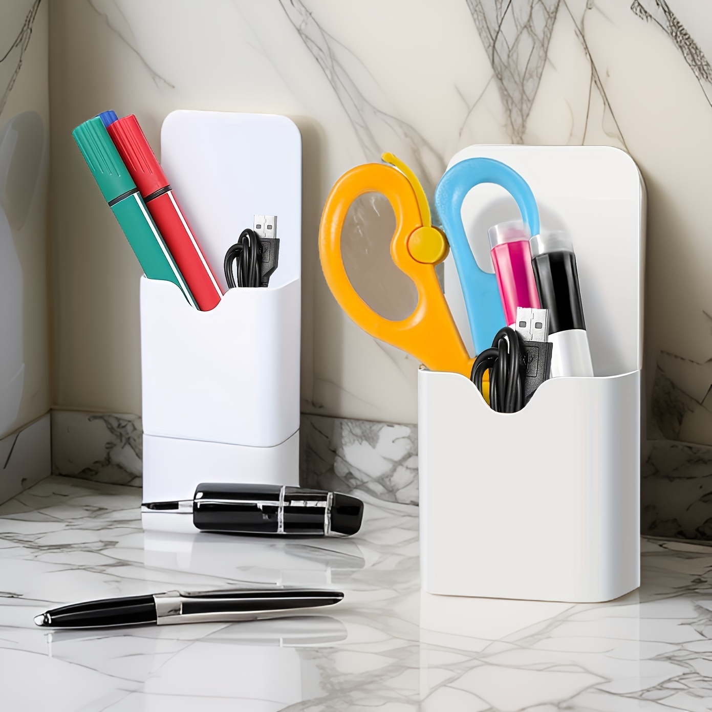 Magnetic Pen Holders With Divider Plastic Magnetic Marker - Temu