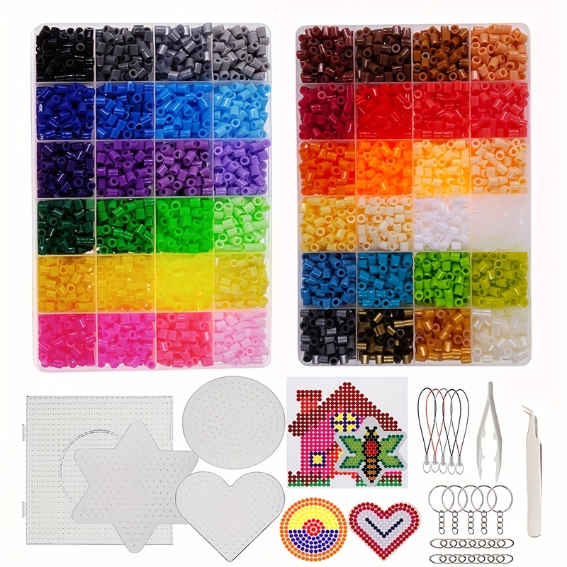 24/72 colors box set hama beads toy 2.6/5mm perler educational