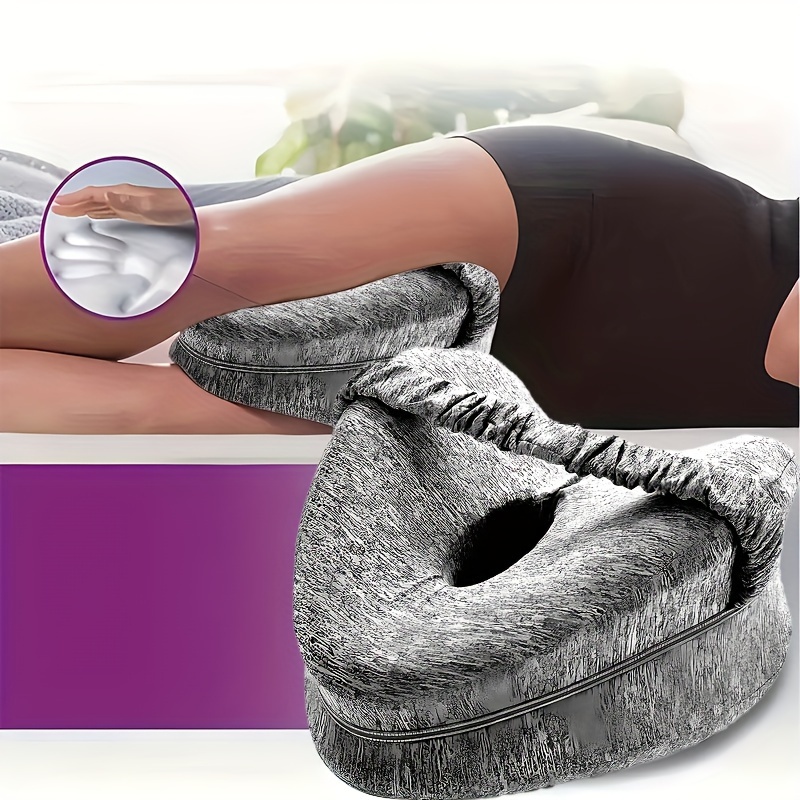 Almohada de rodilla con correa elástica para dormir, almohada de soporte  ortopédico de espuma viscoelástica para ciática, dolor de espalda,  alineación de la columna vertebral - AliExpress