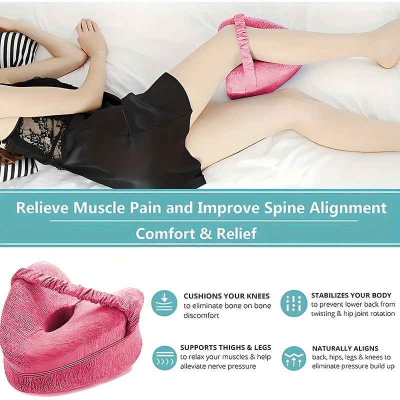 1pc leg pillows for sleeping side sleeper,knee pillow for side sleepers hip  pain,Soothing Pain Relief for Sciatica, Back, Hips, Knees, Joints
