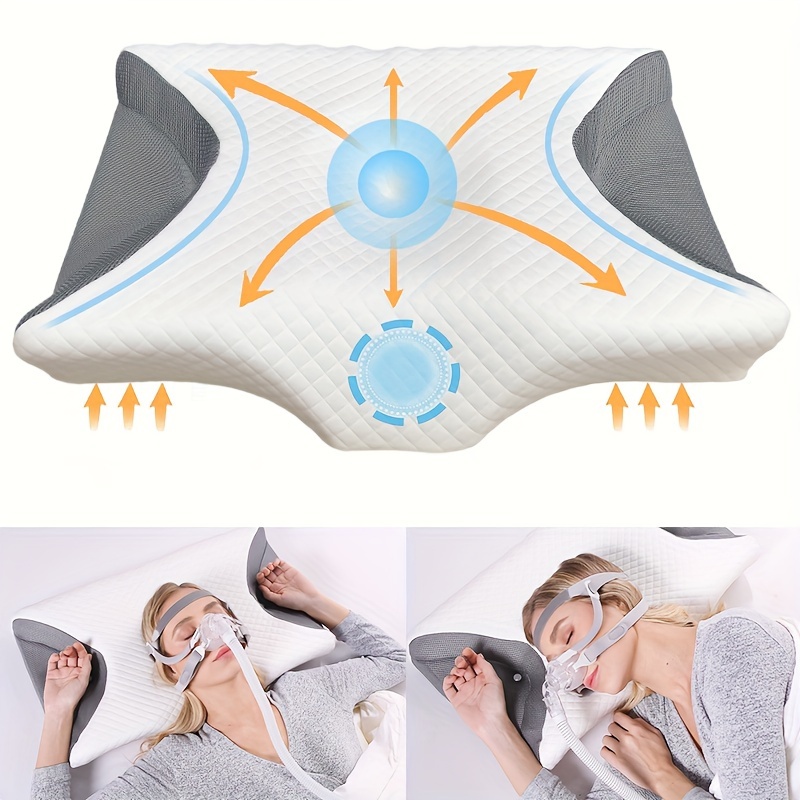 Almohada cervical ajustable para aliviar el dolor de cuello, espuma  viscoelástica de contorno hueco, además de apoyo, almohadas ortopédicas sin  olor