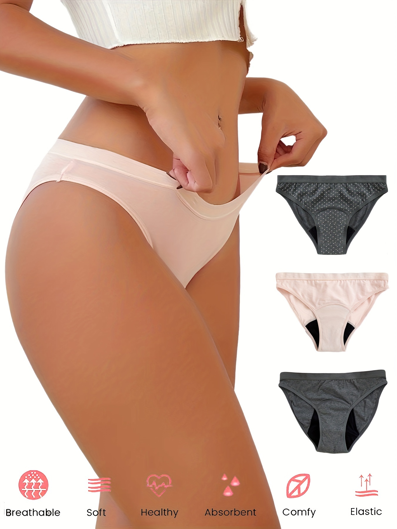 Seamless Menstrual Period Panties Comfy Breathable Anti leak - Temu