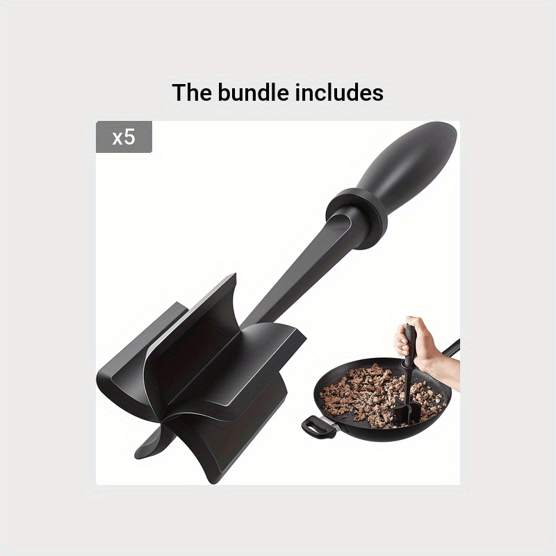 Upgrade Meat Chopper, Heat Resistant Meat Masher For Hamburger Meat, Ground  Beef Smasher, Nylon Hamburger Chopper Utensil, Ground Meat Chopper, Non  Stick Mix Chopper, Mix And Chop, Potato Masher Tool For Hotel/commercial