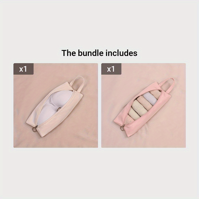E-shop 1 Stück Unterwäsche- & Dessous-Organizer-Tasche mit Reißverschluss - Nylon Reise-Aufbewahrungstasche geeignet für BHs, Slips, Socken