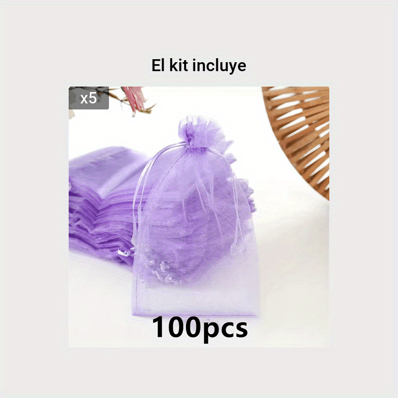 100 Uds. Bolsas Organza Transparente 4 72x3 93 Pulgadas - Temu