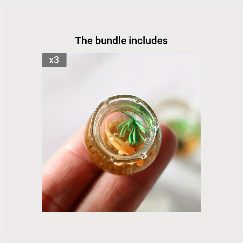 Dollhouse Miniature Glass Fish Tank Bowl Aquarium Doll House Home Ornament  Toy for Dollhouse Decals New