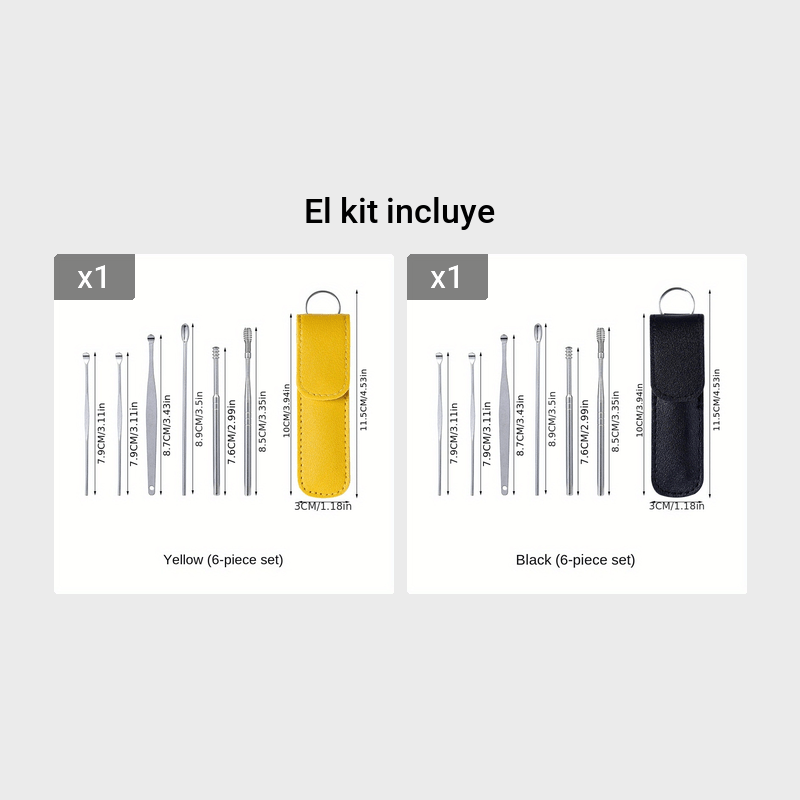 7 Pzas Limpiador Oídos Herramienta Eliminación Cera Oídos - Temu Chile