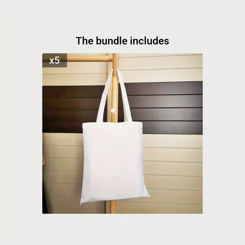 1 Piece 14x12 Inch, Blank Canvas Tote Bags, Bulk Shopping Bag,DIY Reusable  Tote Hand Grocery Bag,men's And Women's Shoulder Bag